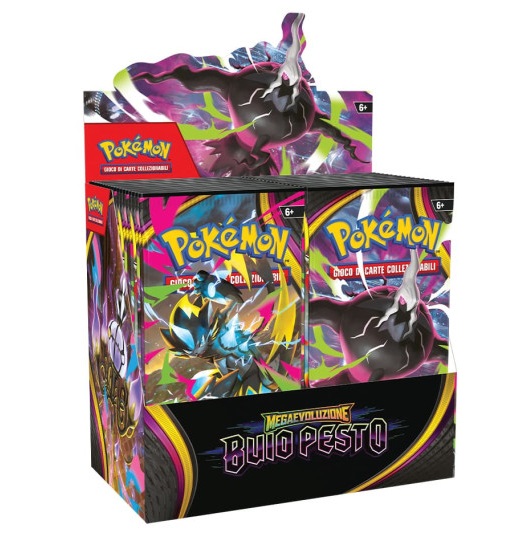 POKEMON Megaevoluzione BUIO PESTO M5 Gioco di carte Collezionabili In Box da 36 carte (13×12 cm) ITA…x36